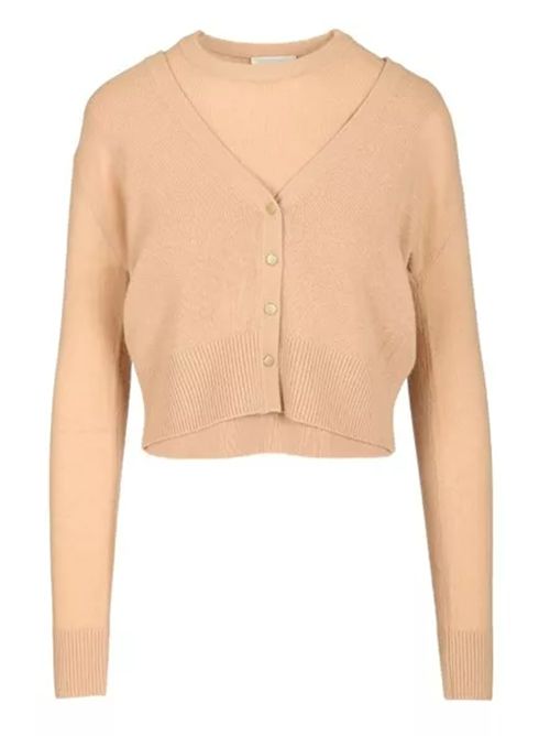 CASHMERE TWIN-SET FORTE_FORTE | 14142_my knitF48A.3030 NOISETTE